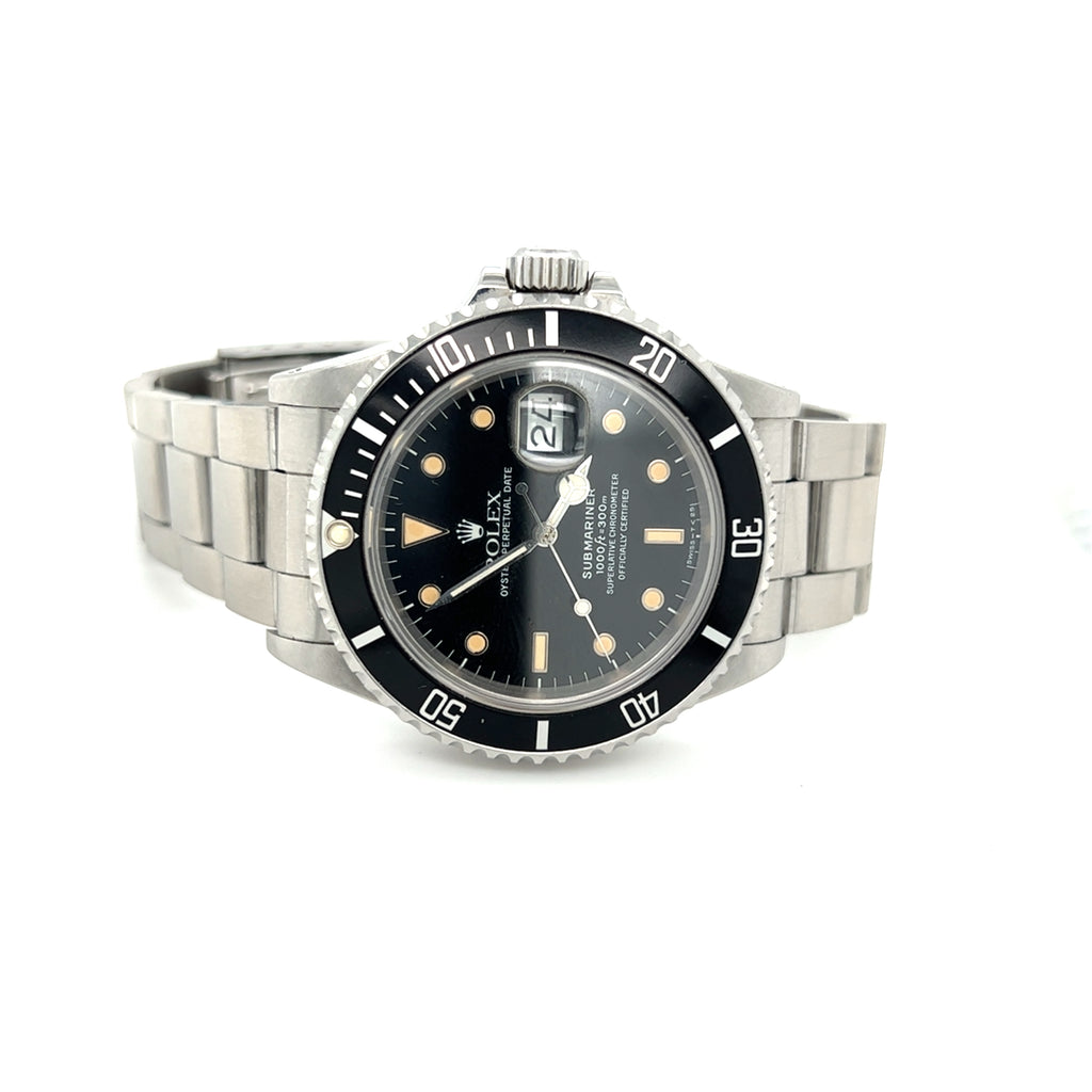 Rolex Submariner 16800 Date - 40mm Mens Watch - Black Dial - Serviced - 1986