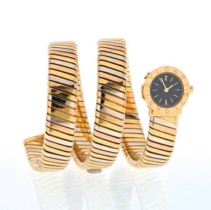 Tri-Color Bulgari Tubogas 18kt Yellow, Rose and White Gold