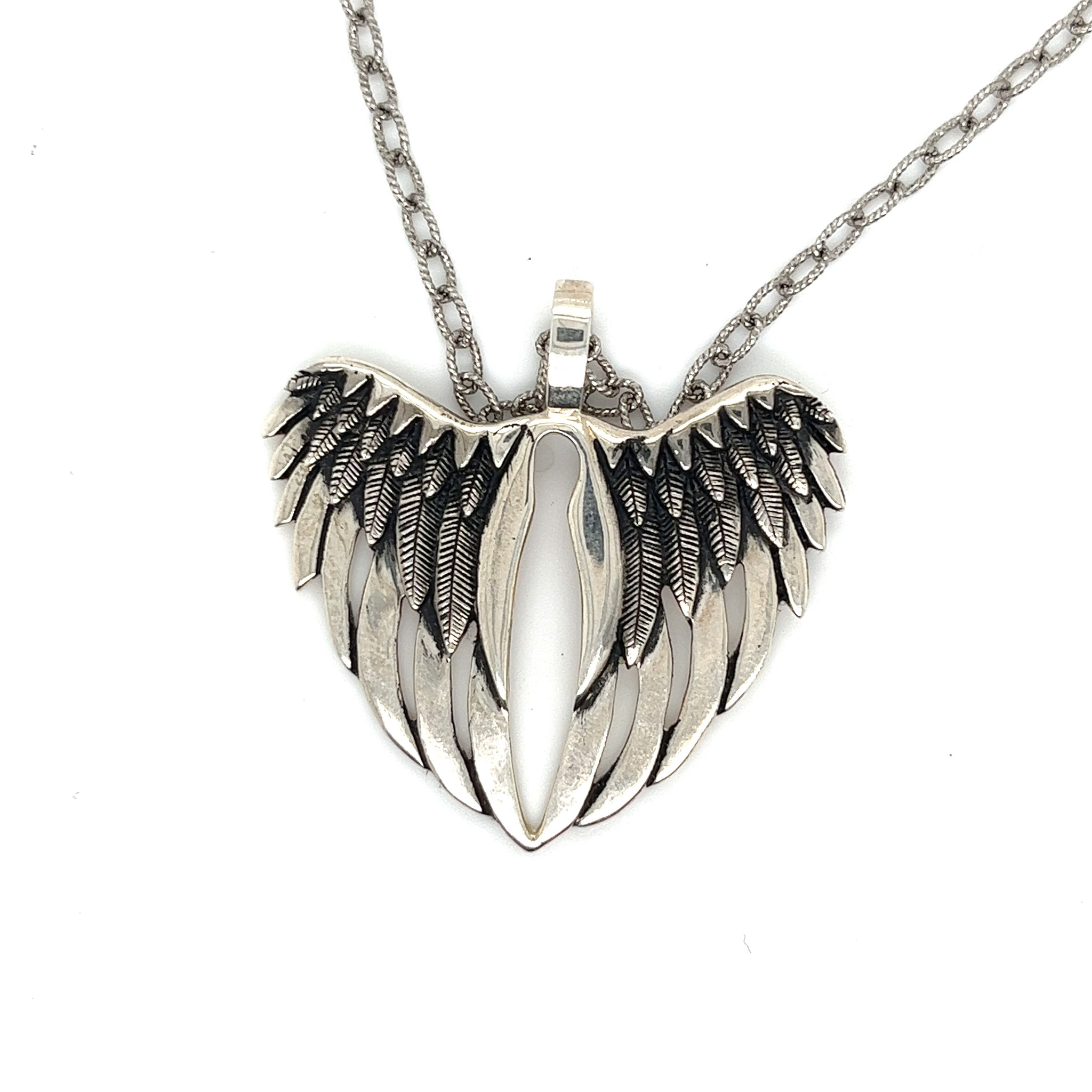 Anti-Tarnish Sterling Silver Small Angel Wings Charm