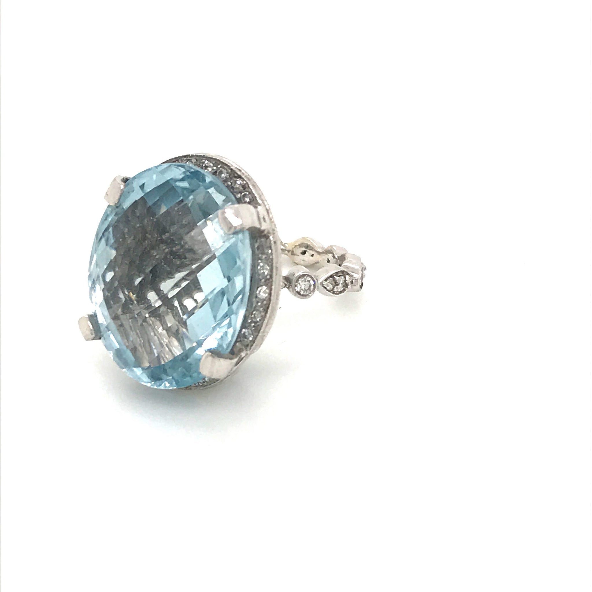 'The Rebecca' Blue Topaz Cocktail Ring