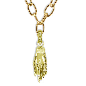 18kt Gold Hand Green of Buddha Reversible Charm