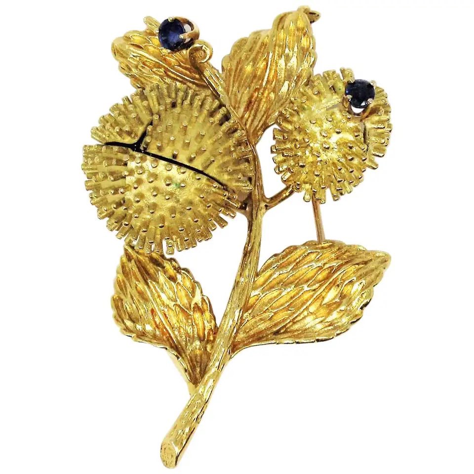18kt Gold Tiffany Blossoming Flower Pin – Glenn Bradford Fine Jewelry