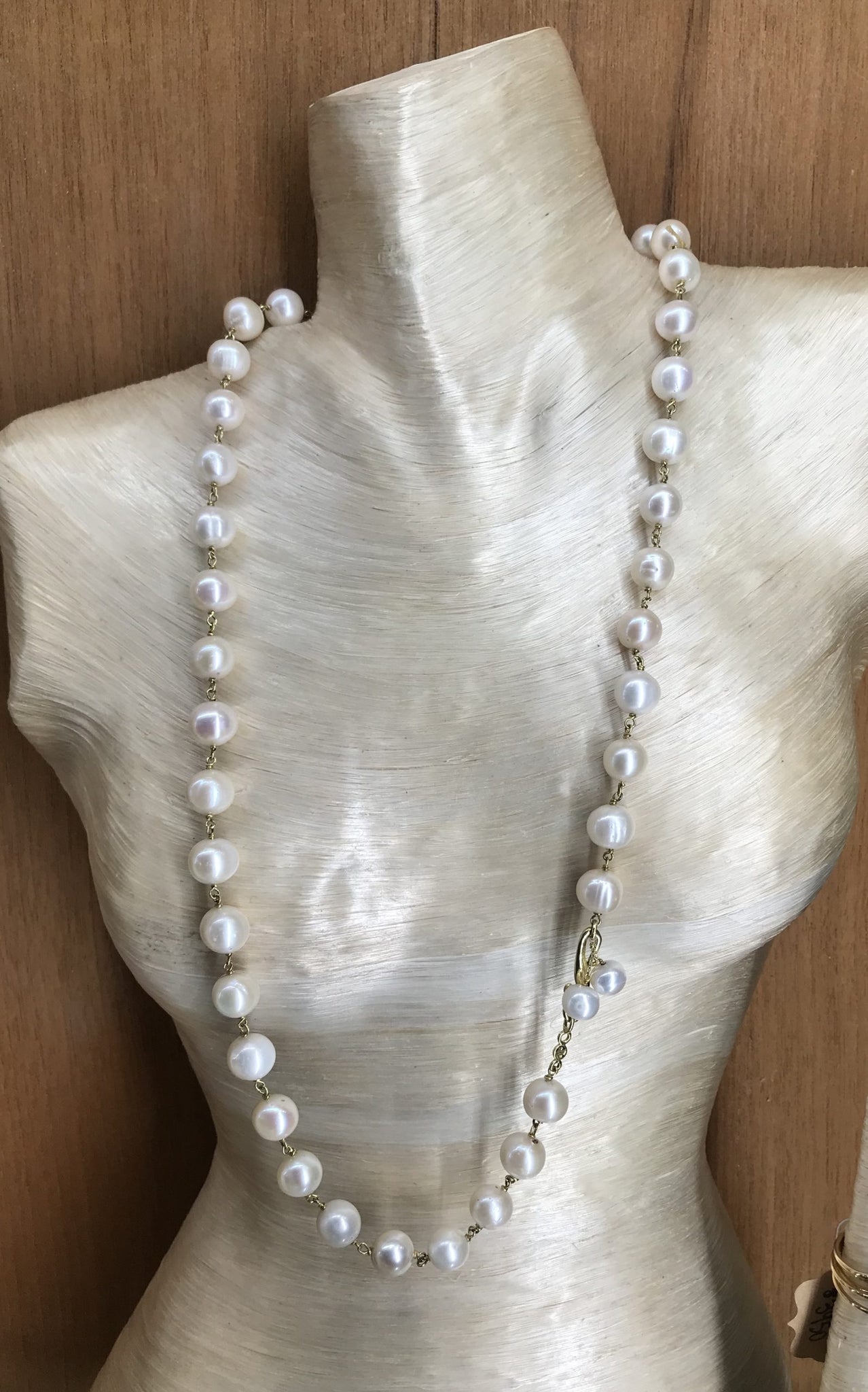 18kt Hand-Wrapped Pearl Necklace