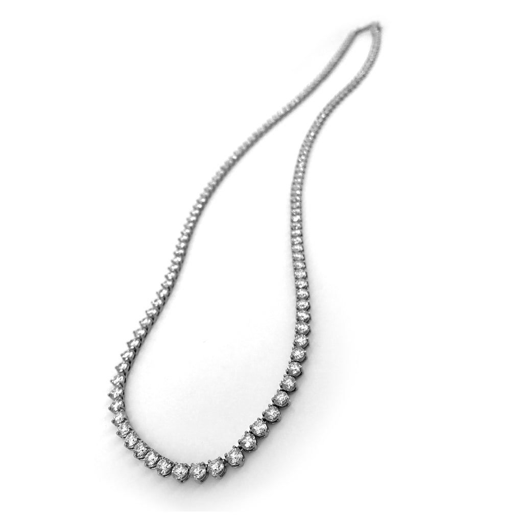 Platinum 50cttw. Diamond Tennis Necklace Glenn Bradford Fine Jewelry