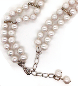 18kt Gold Hand-Knotted Pearl Choker
