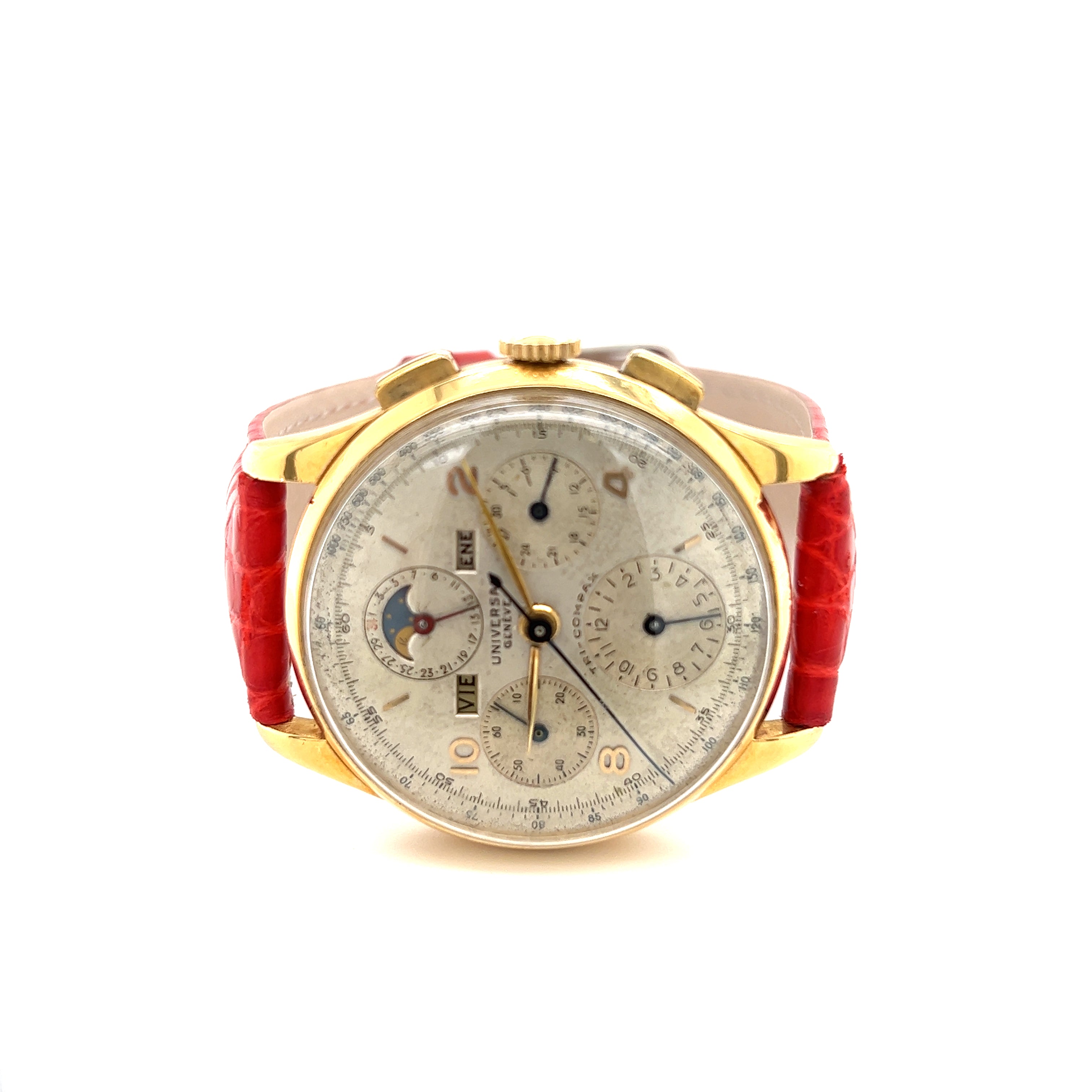 18Kt Universal Genève Day Date Month Chronograph 1944 – Glenn