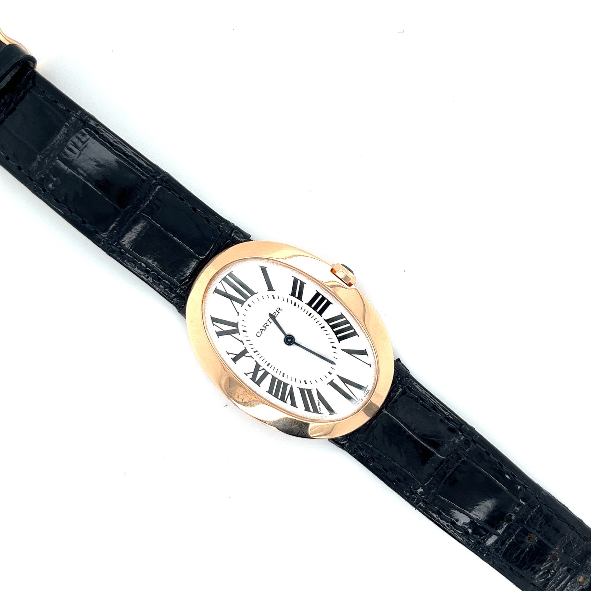 NOS Jumbo Cartier Baignoire 18kt Rose Gold Reference 3033
