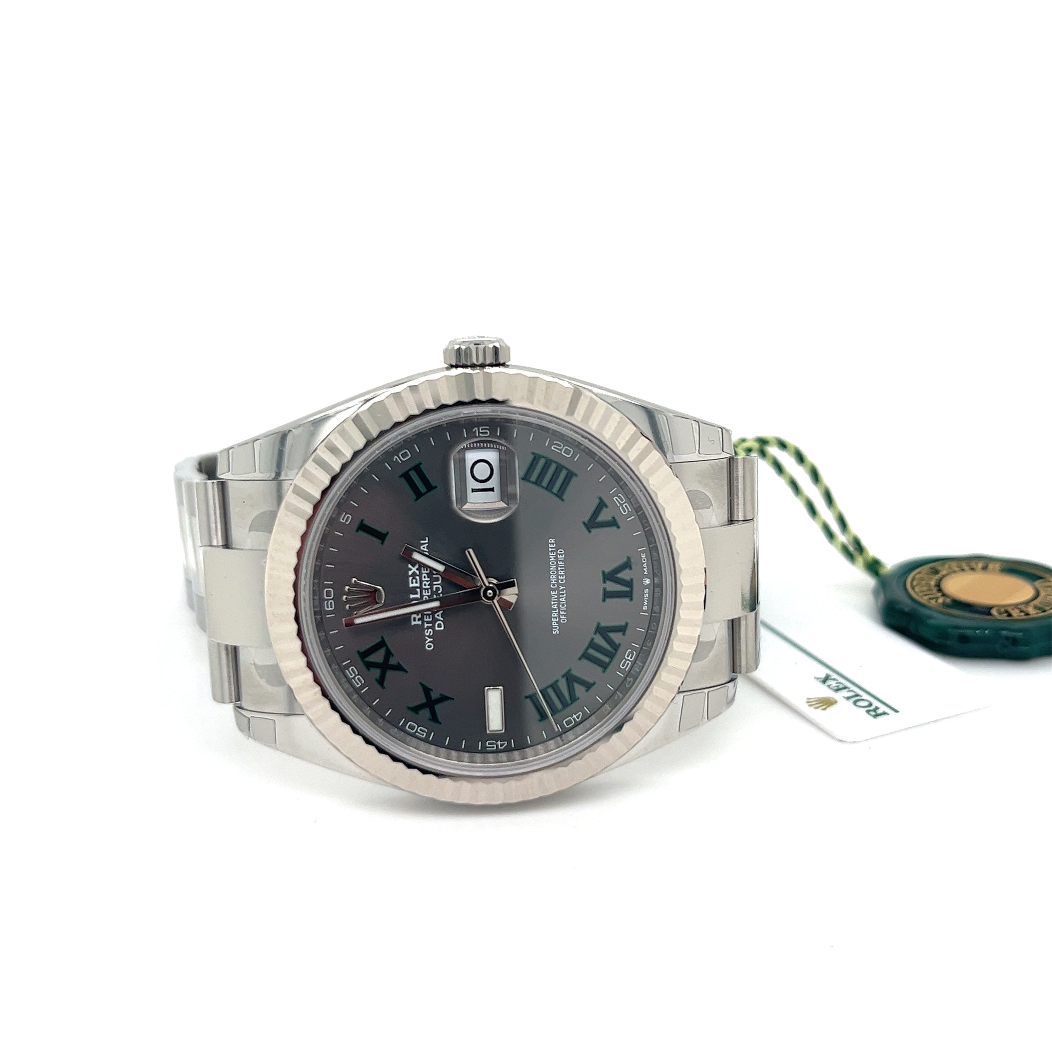 Rolex Datejust 41 Wimbledon Dial Mint Complete Unworn