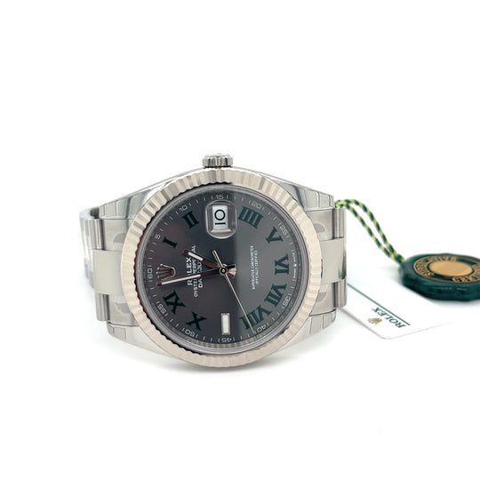 Rolex Datejust 41 Wimbledon Dial Mint Complete Unworn