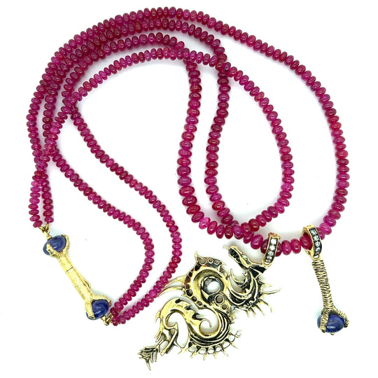 Burma Ruby Double Strand Dragon Claws