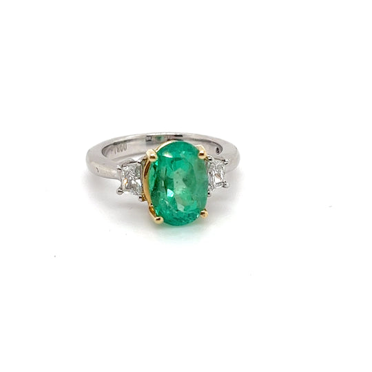 Emerald and Diamond Ring