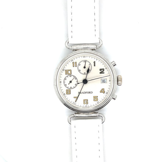 Limited Edition Glenn Bradford Sterling Chronograph on Genuine Alligator Strap