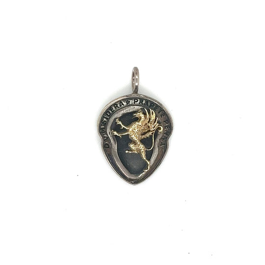 Griffin "Star Like With Wings" Charm 18kt Gold and Sterling Silver