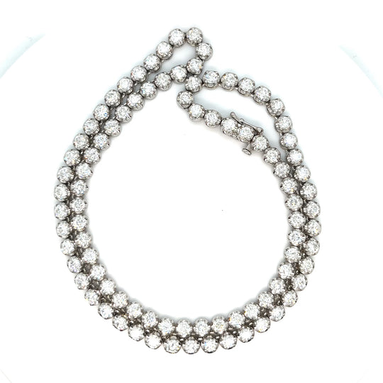 Platinum Diamond Tennis Necklace