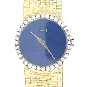 18kt Gold Piaget Reference 9706 Lapis Dial