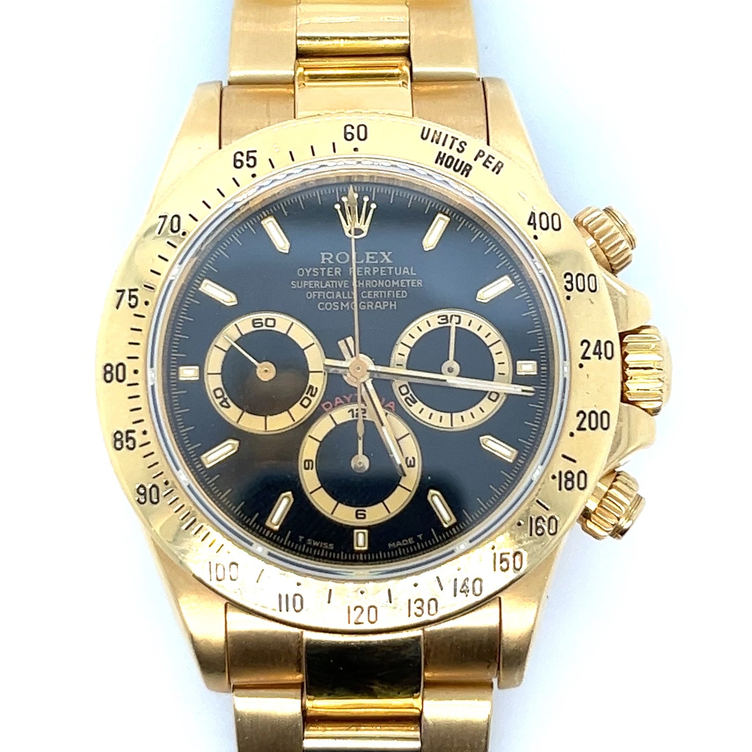 1997 18kt Gold Rolex Daytona ref 16528