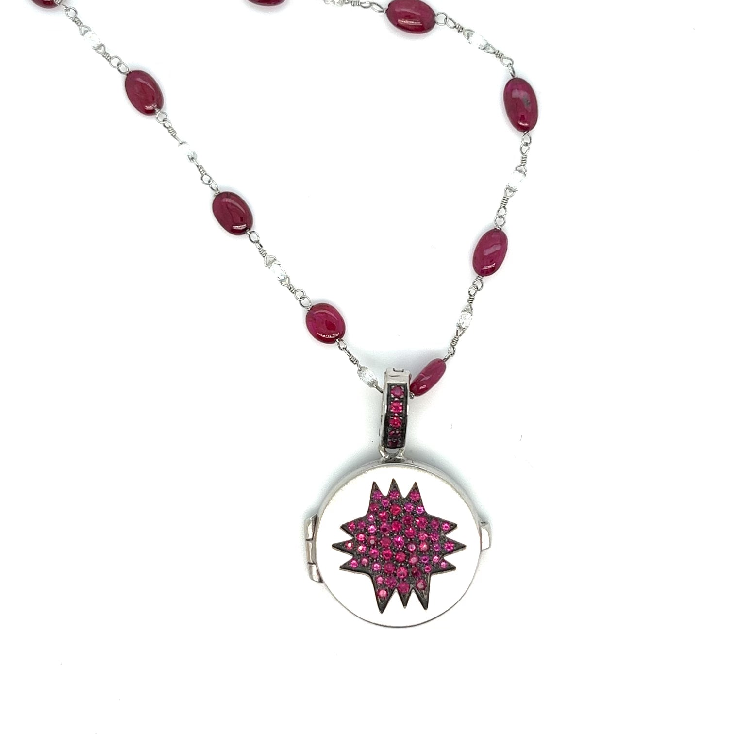 Platinum and Ruby Necklace