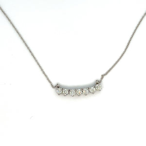 14kt White Gold Diamond Necklace 19 1/4"