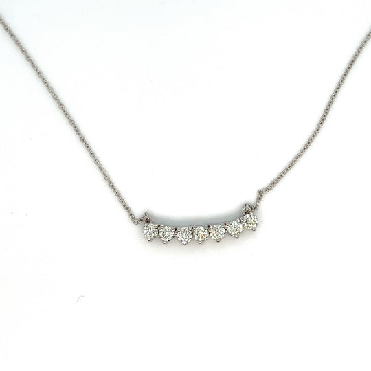 14kt White Gold Diamond Necklace 19 1/4"