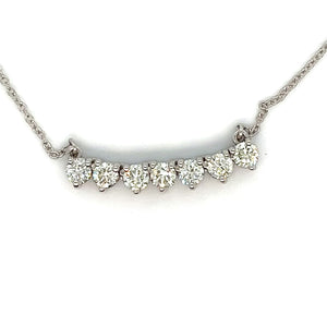 14kt White Gold Diamond Necklace 19 1/4"