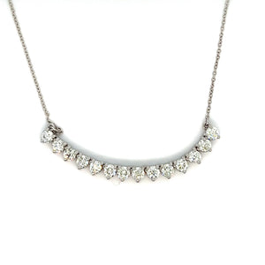 14kt White Gold Diamond Necklace 22"