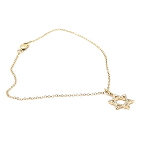 14kt Yellow Gold Pavé Jewish Star Charm with Diamonds