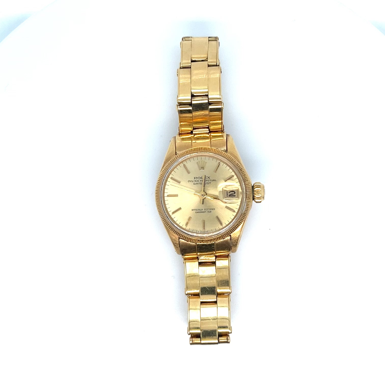 1967-68 18kt Gold Rolex 26mm Datejust Ref 6521