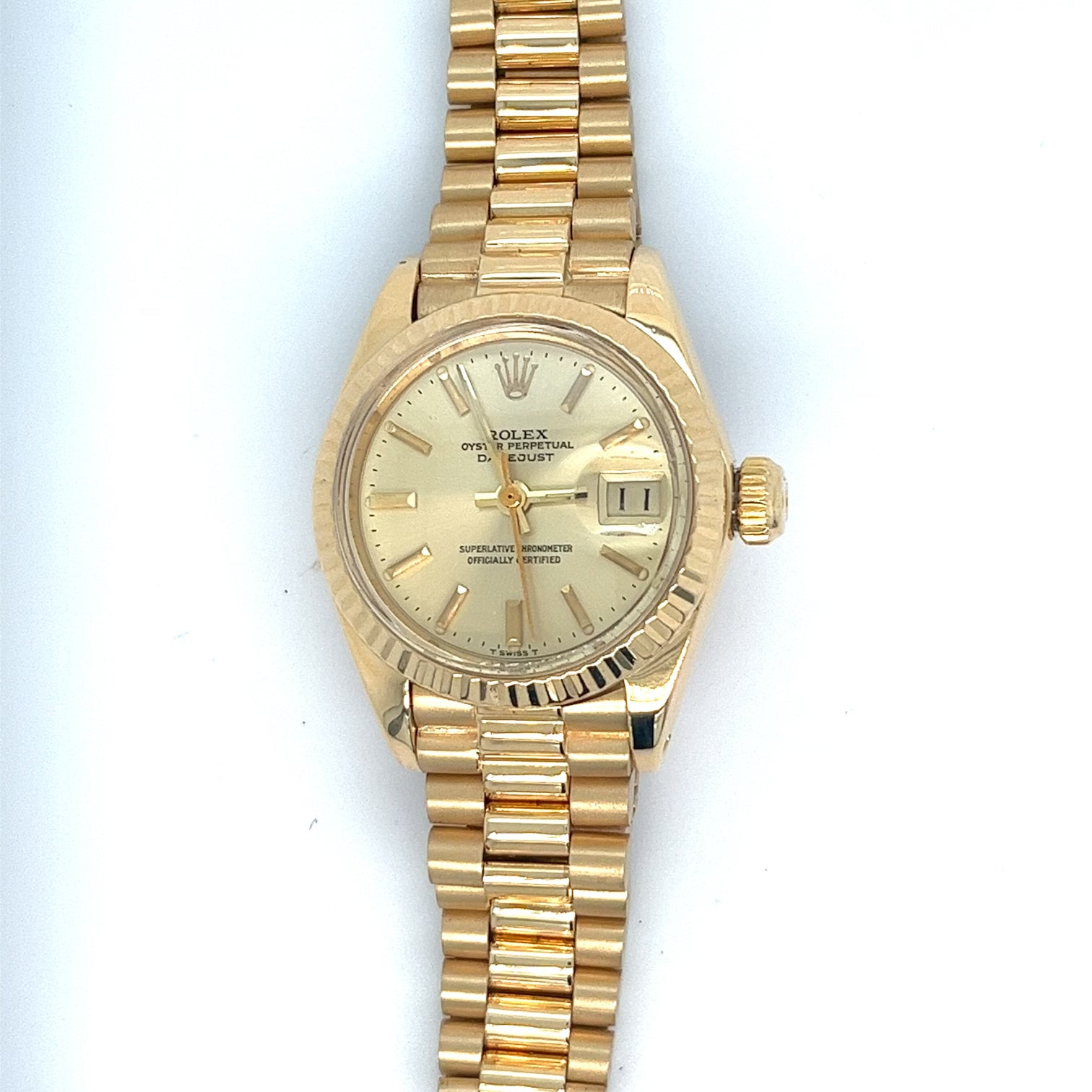 1981 18kt Gold Rolex 26mm Datejust  Ref 6917 Complete Open Certificate