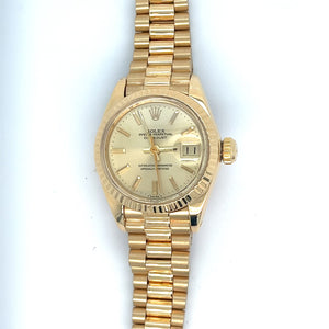 1981 18kt Gold Rolex 26mm Datejust  Ref 6917 Complete Open Certificate