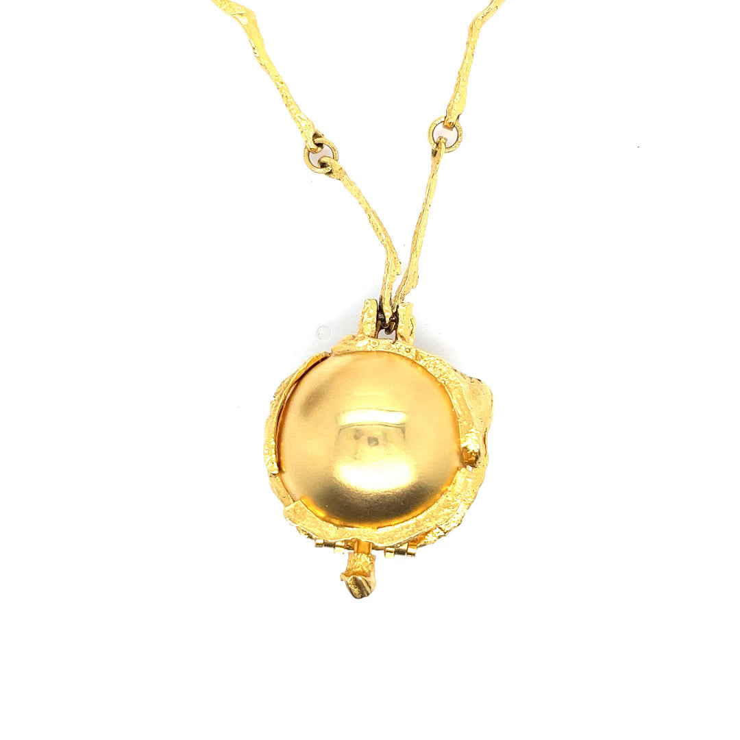 1985 18kt Gold Necklace Watch Ball Lappona By Bjornwechstrom "Star Wars"