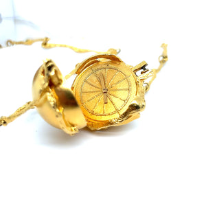 1985 18kt Gold Necklace Watch Ball Lappona By Bjornwechstrom "Star Wars"