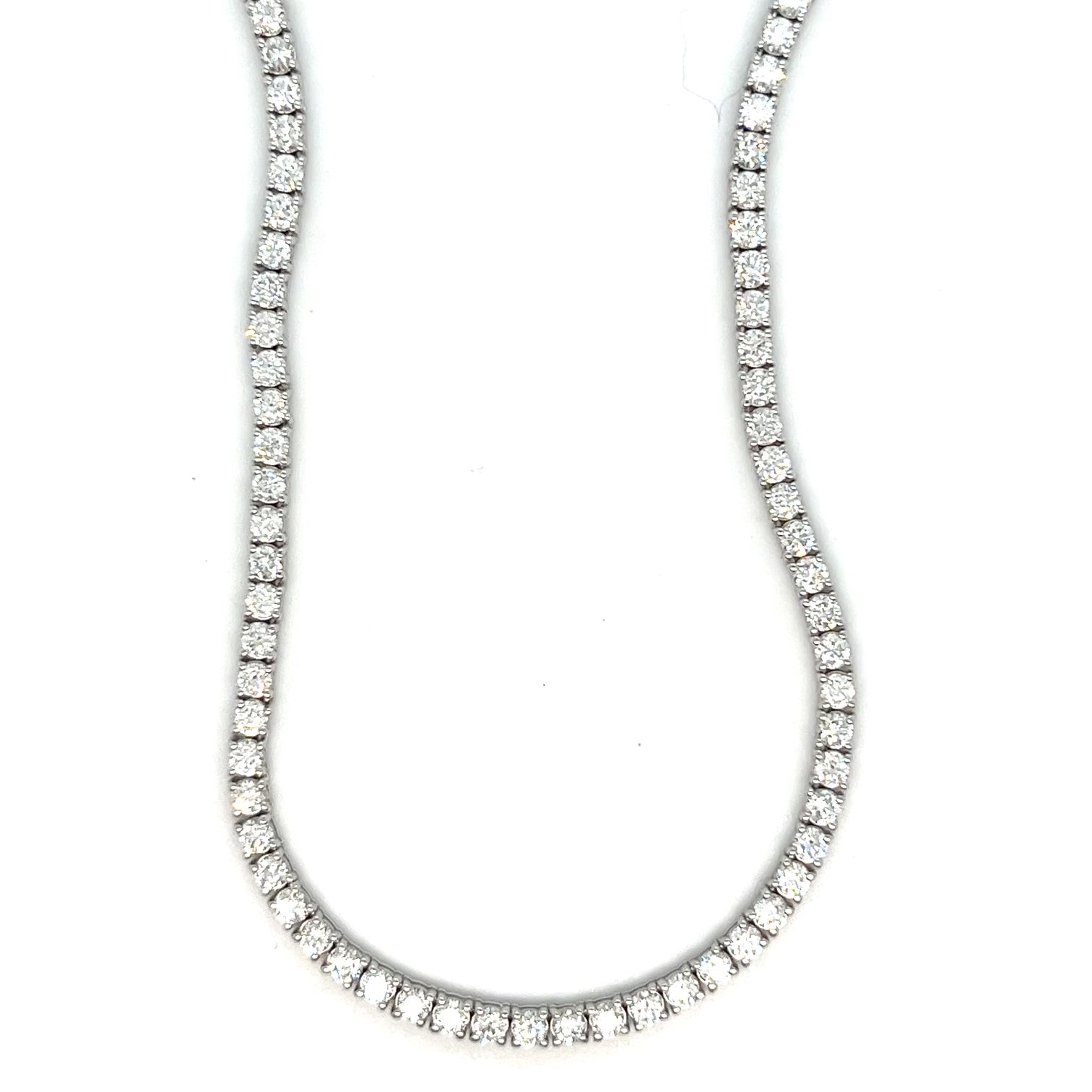 14kt White Gold Tennis Necklace