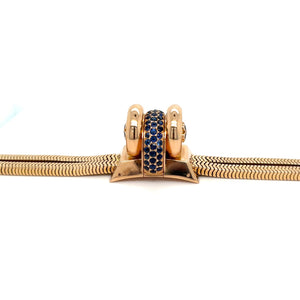 1950 18kt Gold Ebel Barrell Watch with Sapphires