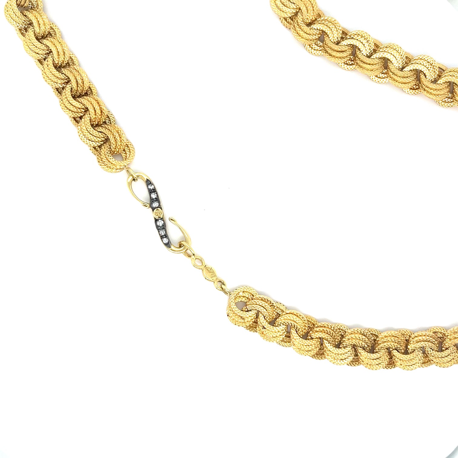 18kt Gold Woven Necklace 23 1/4"