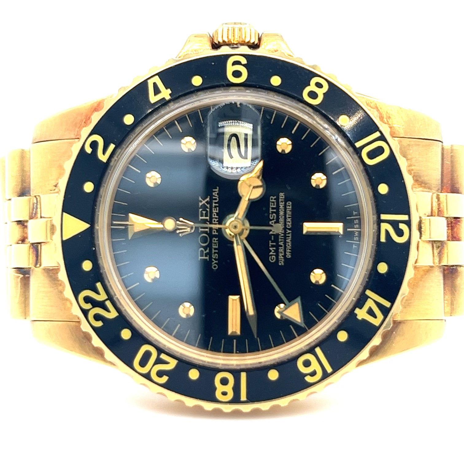 1979 Rolex 18K YG GMT-Master Reference 1675 Black Nipple Dial