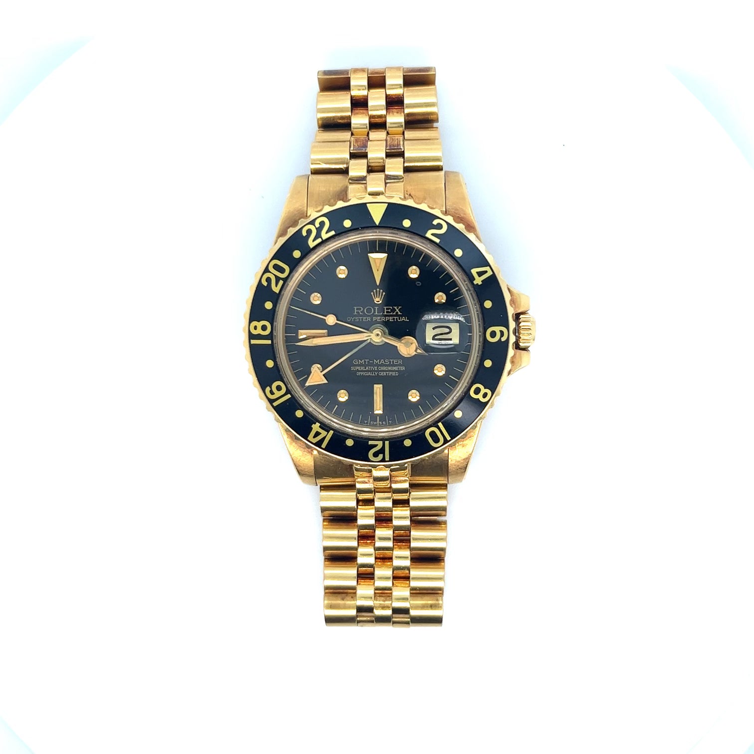 1979 Rolex 18K YG GMT-Master Reference 1675 Black Nipple Dial