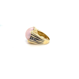 14kt Gold Pink Pearl Cocktail Ring