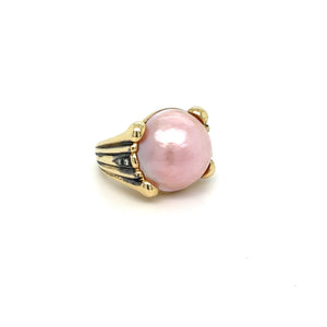 14kt Gold Pink Pearl Cocktail Ring