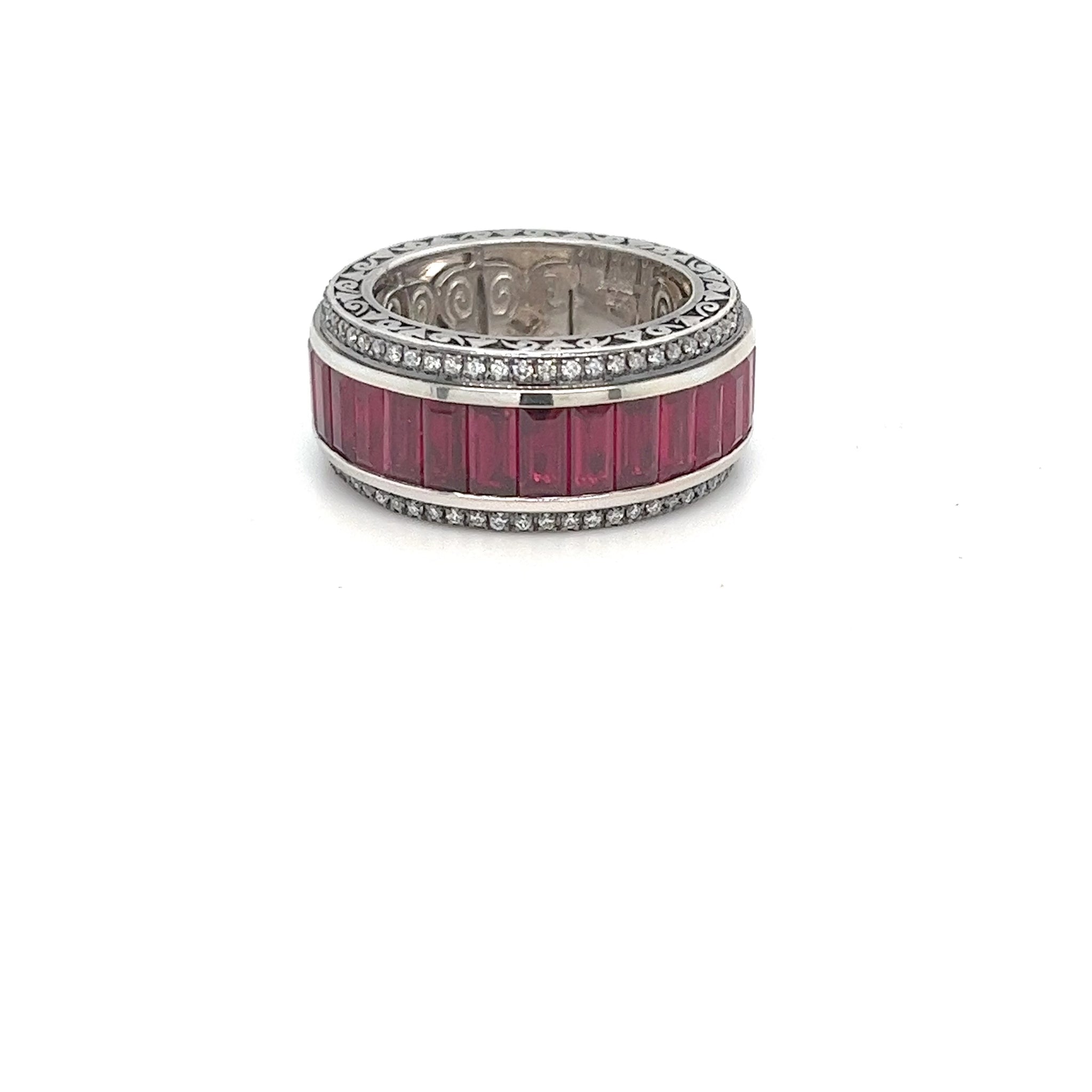 18kt White Gold Ruby Eternity Band