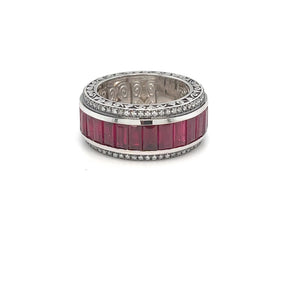 18kt White Gold Ruby Eternity Band