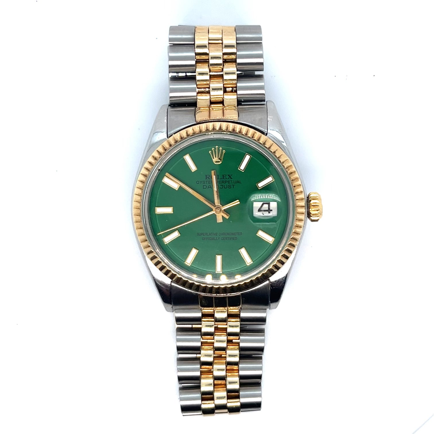 1969 Rolex Datejust 36 Dark Green Two Tone