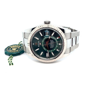 2024 Steel Rolex Sky Dweller Green Dial Ref 336934 Complete