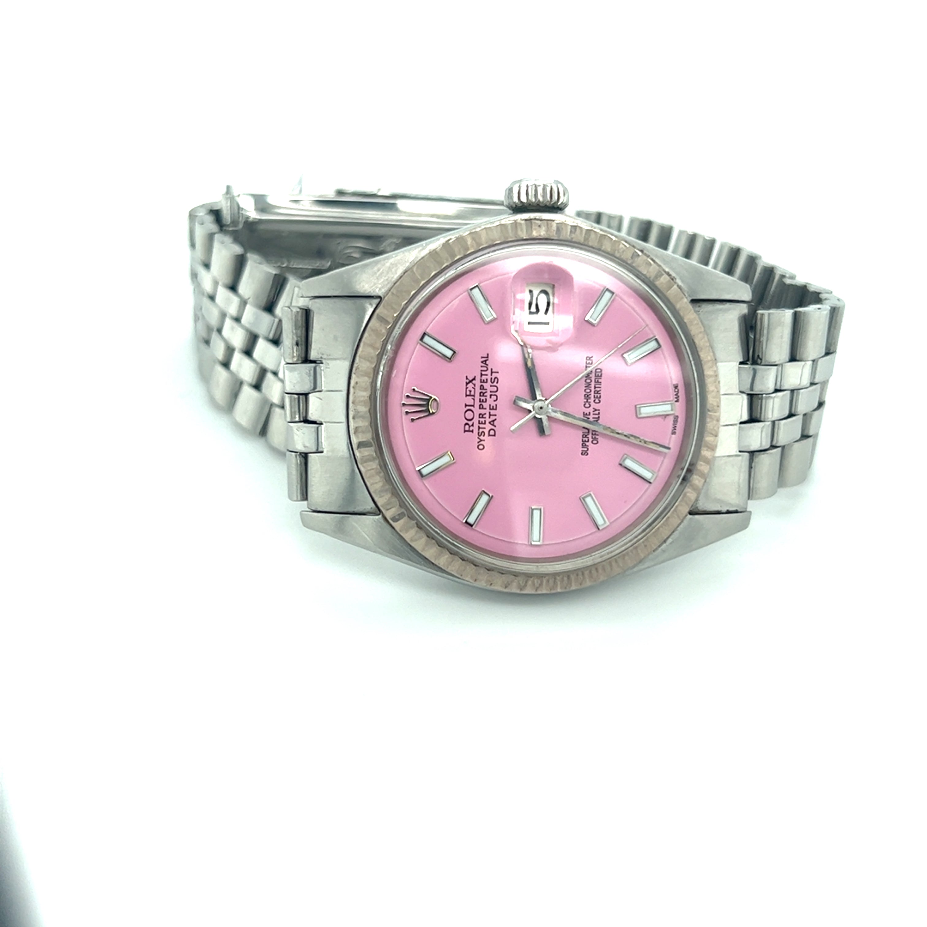 Rolex datejust pink clearance face