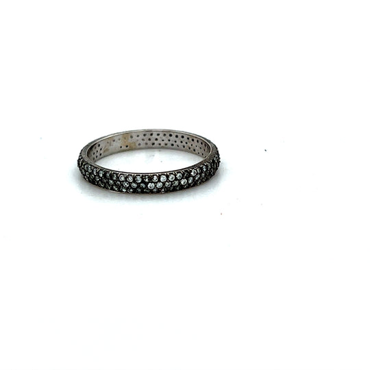 Micro-Pavé Half Round Diamond Eternity Band