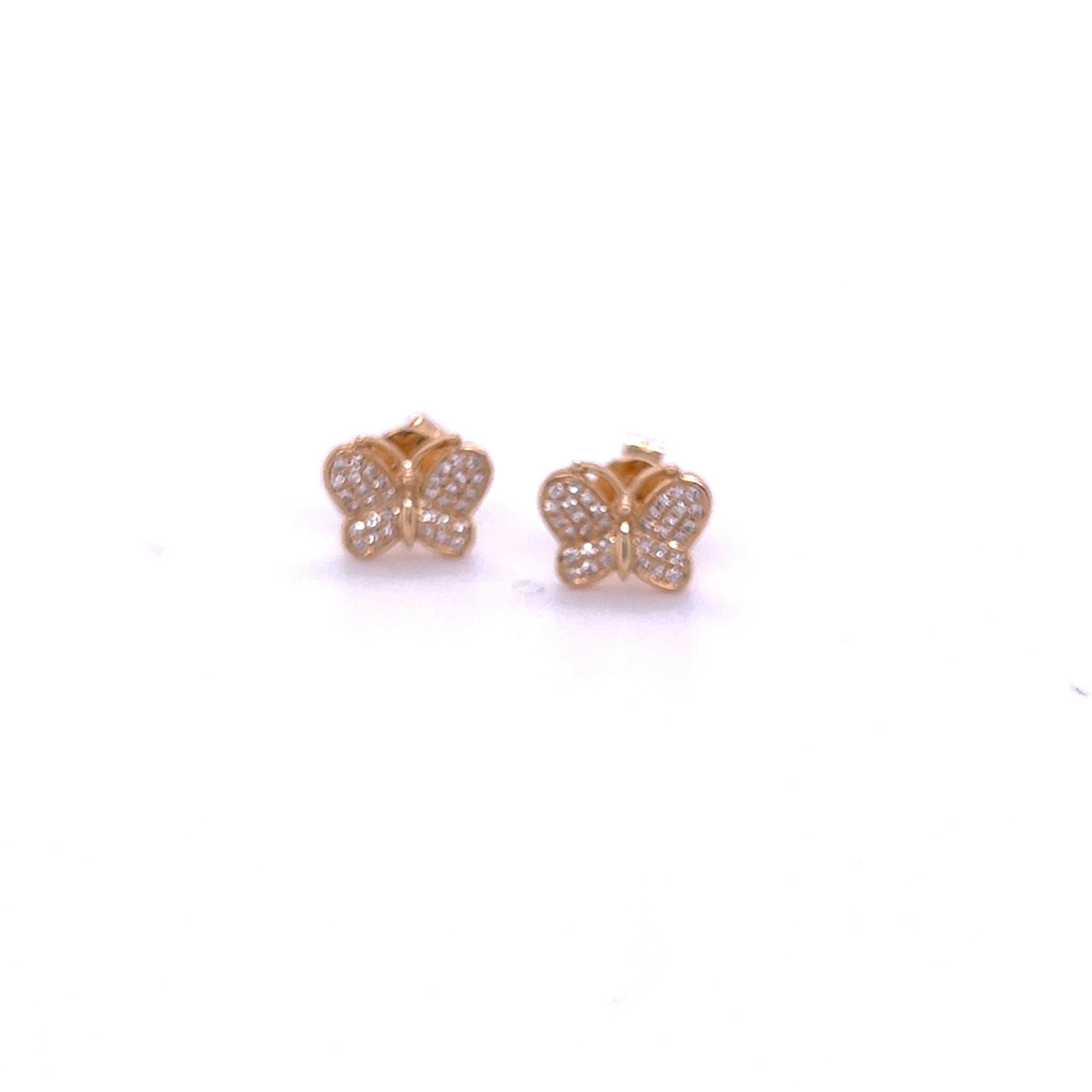 14kt Gold small Butterfly Stud