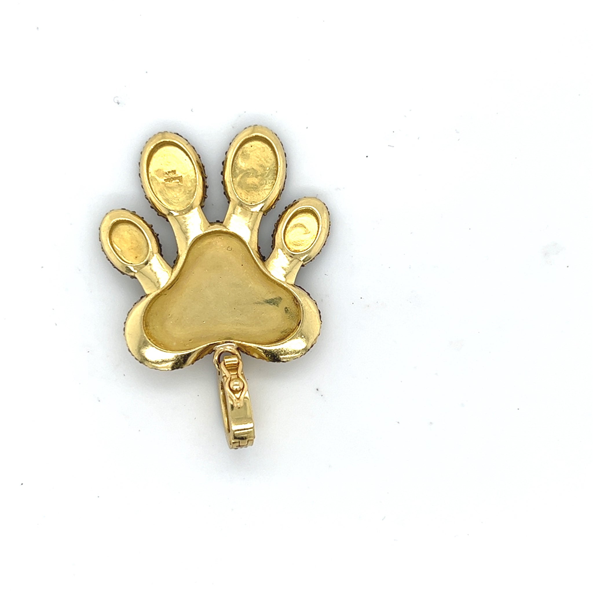 18kt Green Gold Dog Paw Tattoo Charm