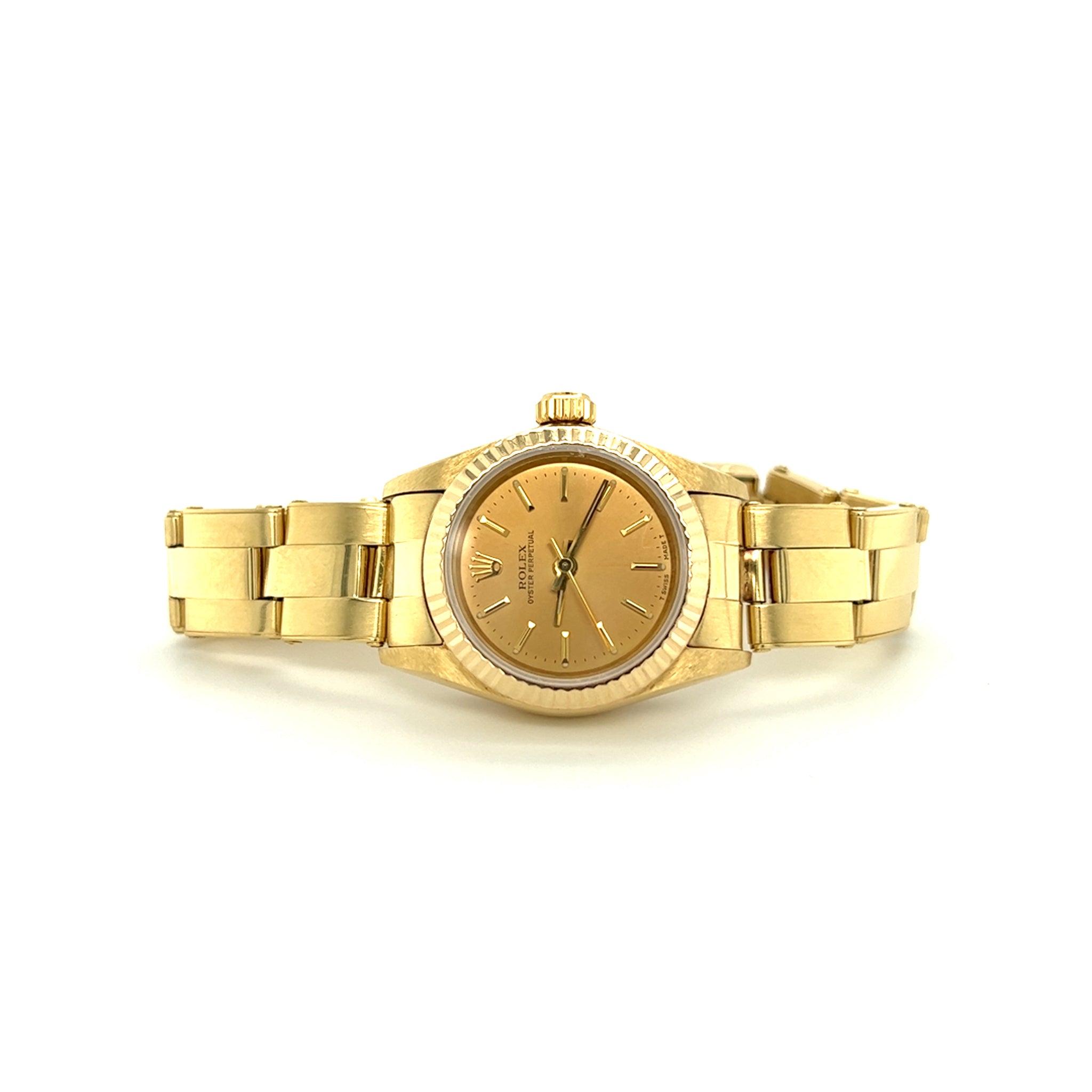 1987 Rolex Oyster Perpetual 24mm 14kt Gold
