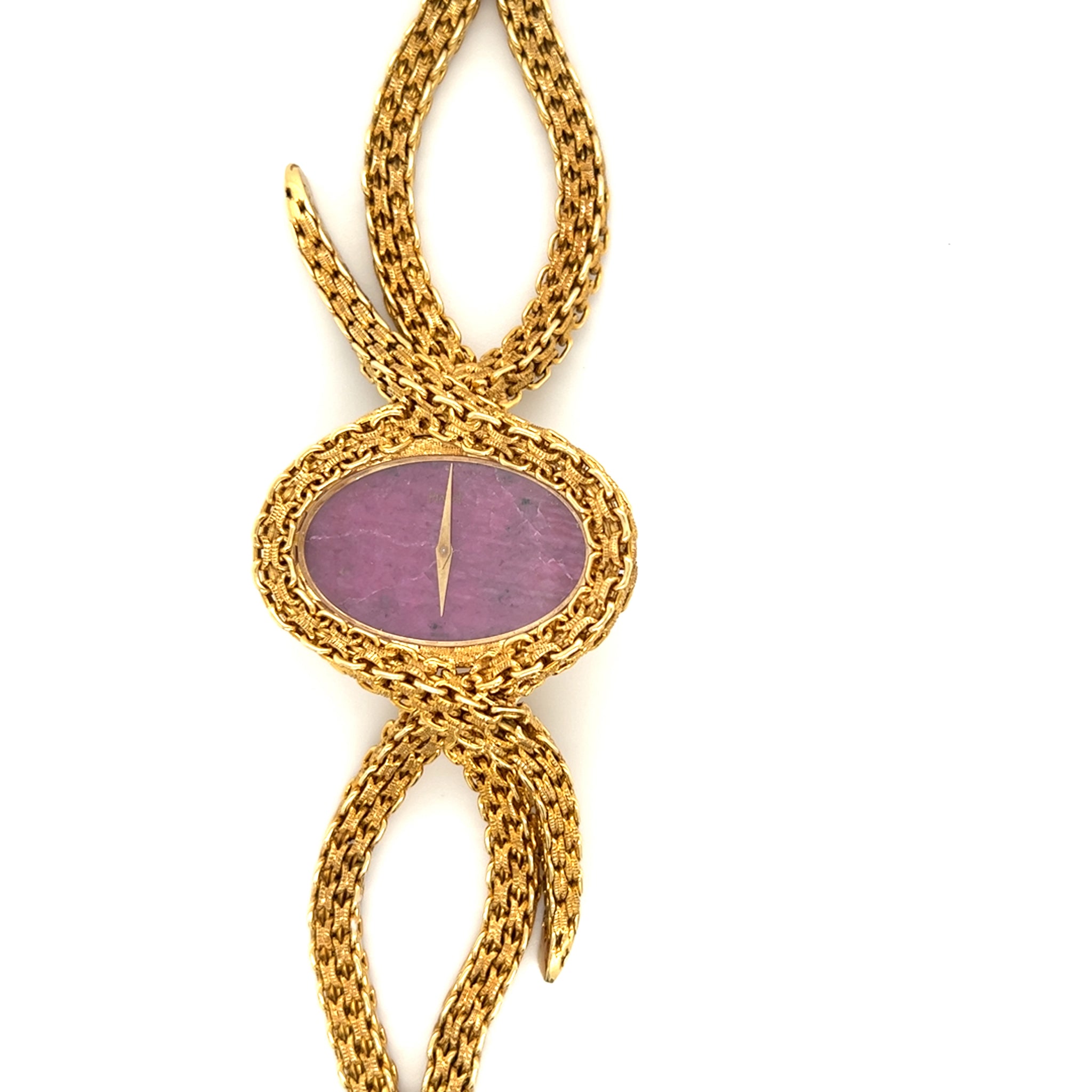 1970 Piaget 18kt Gold Ruby Dial Watch