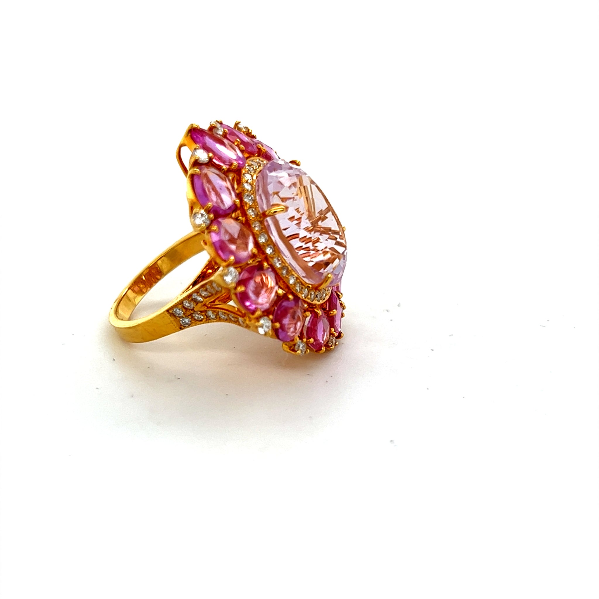 One-of-a-Kind 18kt Gold Kunzite Cocktail Ring II