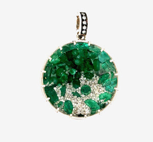 Emerald + Diamond Confetti Diamond Dust Charm